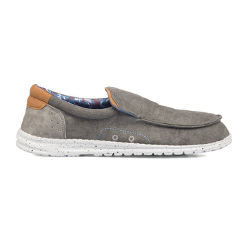 Mocassini slip-on grigi in tessuto da uomo Gate 76, Mocassini Uomo, SKU m112000246, Immagine 0